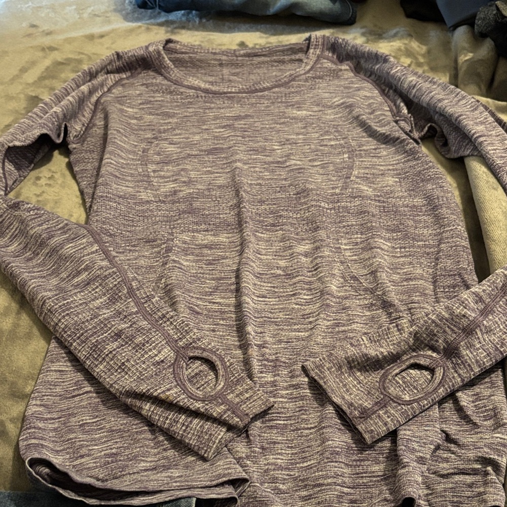 Lululemon Purple Long Sleeve Top with Thumb Holes